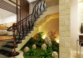 Cách bố trí tiểu cảnh gầm cầu thang hợp phong thủy để tránh gây họa