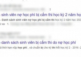 Vụ việc đang gây tranh cãi gay gắt: Thiếu gì cách thông báo, sao nhà trường lại đăng tên sinh viên nợ học phí lên website công khai?