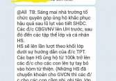 Xôn xao 1 trường học bị tố mời các em ủng hộ đồng bào lũ lụt từ 100.000 đi lên bỏ vào hòm quyên góp, dưới 100.000 thì không cần