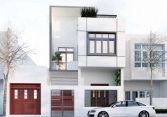 Những mẫu phối cảnh mặt tiền nhà ống 2 tầng đẹp