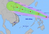 Bão Matmo di chuyển vào Biển Đông, trở thành bão số 11 dự báo mạnh lên cấp 12, giật cấp 15