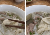 Cô gái hoảng hốt phát hiện bát phở kèm 'topping' giấy ăn tại quán phở có tiếng ở Hà Nội, nhiều khách quen xúm vào 'kể tội'