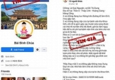 Tài khoản Facebook giả mạo chùa Bái Đính để kêu gọi quyên góp