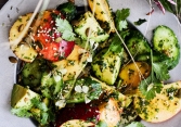 Ngọt mát Salad đào và dưa chuột 