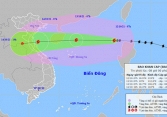 Bão số 8 mạnh, di chuyển nhanh và hoàn lưu mây bão lớn