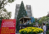 Hà Nội dựng chột cấm nhiều tuyến đường quanh Nhà thờ Lớn, Hồ Gươm trong đêm Noel