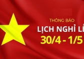 Người lao động được nghỉ 4 ngày liên tiếp dịp lễ 30/4 - 1/5