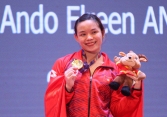 'Hot girl cử tạ' Phạm Hồng Thanh lập 3 kỷ lục SEA Games, phấn đấu giành vé dự Olympic Paris 2024