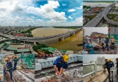 Cầu Vĩnh Tuy gấp rút hoàn thiện các hạng mục còn lại, chuẩn bị thông xe trước 2/9