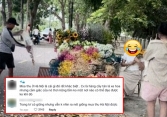Màn bắt trend chụp ảnh xe chở hoa khiến dân mạng tranh cãi: 'Không thể nào đẹp bằng mùa thu Hà Nội?'