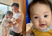 Đàm Thu Trang khoe ảnh cận mặt của quý tử, tiết lộ cực giống chị gái Suchin hồi bé