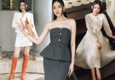 Á hậu Tường San lên đồ chuẩn nàng công sở mùa thu đông khiến chị em mê mẩn