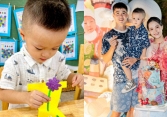 Con trai cầu thủ nổi tiếng và ái nữ cựu chủ tịch Sài Gòn FC: 3 tuổi đã biết chốt đơn, làm quà tặng mẹ
