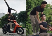 Nhãn hàng đã xoá clip sau khi công an vào cuộc xác minh vụ Quốc Cơ - Quốc Nghiệp chồng đầu đi xe máy 
