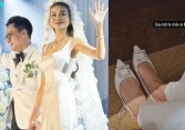 Cô dâu Thanh Hằng thay 3 bộ váy cưới, diện đôi giày bệt giá gần 40 triệu