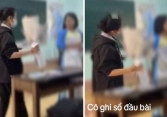 Vào lớp muộn để tặng quà cho cô giáo, nữ sinh bị dọa ghi vào sổ đầu bài: 'Đây không phải giờ tổ chức!'