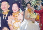 Cô dâu Thanh Hóa đeo vàng 'trĩu cổ', đám cưới dùng 2 tấn hoa tươi có chi phí ngang giá chiếc xe hơi