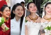 Doãn Hải My - vợ Đoàn Văn Hậu cả đám cưới chỉ khoe một góc nghiêng thần thánh, góc còn lại có bị dìm?