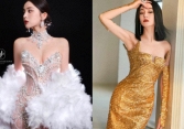 Nhan sắc lay động lòng người của Địch Lệ Nhiệt Ba và Cổ Lực Na Trát trong đêm hội Vogue tại Thượng Hải