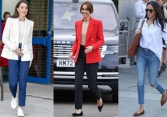 Vương phi Kate và Meghan Markle mặc gì khi đi giày bệt để tôn dáng tối ưu?