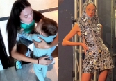 Vợ mẫu tây Bùi Tiến Dũng quyến luyến con trai trước giờ đi diễn, biến hình bất ngờ khi lên sân khấu