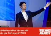 Phát biểu của Đen Vâu sau khi nhận giải Tình nguyện quốc gia 2023