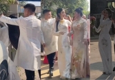 Quang Hải có hành động tinh tế, dịu dàng với Chu Thanh Huyền, giống cách Đoàn Văn Hậu cưng chiều Doãn Hải My