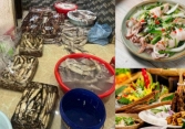 Hình ảnh mực đóng thành tảng đen xì, bày la liệt dưới sàn nhà khiến cư dân mạng hốt hoảng: 'Đằng sau những suất buffet 99k, 129k đây sao?'