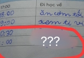 Đang làm bài tập viết thời khóa biểu thì bí ý tưởng, học sinh tiểu học có màn chữa cháy khiến người có trí tưởng tượng nhất cũng 'đứng hình'