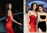 Hoa hậu Thiên Ân, á hậu Minh Kiên đọ vẻ gợi cảm
