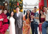 Mùng 1 của hội WAG nổi tiếng ăn tết nhà chồng: Chu Thanh Huyền xách túi hàng hiệu, Hải My dịu dàng, Quỳnh Anh bị 'dìm dáng'