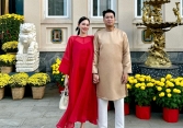 Linh Rin và Phillip Nguyễn nắm tay nhau lên sóng đầu năm, flex luôn góc sân biệt thự chơi hoa Tết toàn loại bình dân nhưng 'bao sang'