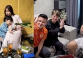 Con trai Hòa Minzy nói một câu với Đoàn Văn Hậu khiến ai cũng cảm động, nhìn thái độ đủ thấy mẹ dạy khéo thế nào