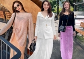 Mặc chân váy dài đẹp và sang như dàn mỹ nhân phim VTV