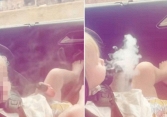 Dân mạng sốc tận óc với video em bé phì phèo thuốc lá điện tử, câu nói của đứa trẻ ngồi cùng trên xe càng gây kinh ngạc