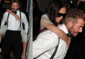 Góc chồng nhà người ta: David Beckham cõng vợ ra về sau khi tan tiệc vào lúc 2h30 sáng, quan tâm đến từng chi tiết nhỏ