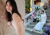 Cô dâu xinh nhất làng bóng chuyền khoe dáng trước căn biệt thự nguy nga như cung điện nhà chồng 
