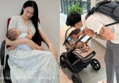 'Hot mom' Doãn Hải My gây sốt với diện mạo 'gái một con trông mòn con mắt' khi cùng Đoàn Văn Hậu đưa con đi tiêm phòng