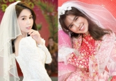 Xôn xao hình ảnh Ngọc Trinh mặc váy cưới ở quê