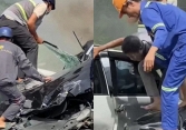 Nhóm người hợp sức hỗ trợ cứu tài xế Volvo ở cầu Phú Mỹ: 'Ai lại không sợ chết... nhưng không thể không cứu'