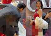 Nữ diễn viên đưa chồng đi thảm đỏ, chỉ 1 chi tiết ông xã cúi người cưng chiều cũng hút triệu view