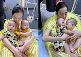 Khoe loạt ảnh cực yêu bên 2 bé sinh đôi, Phương Oanh được khen nuôi con khéo vì điều này