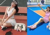  Hoa hậu Đỗ Thị Hà và diễn viên Thúy Ngân lên đồ đi chơi pickleball, diện váy ngắn khoe trọn đường cong quyến rũ