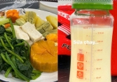 Ngỡ ngàng số lượng và màu sắc của sữa Võ Hạ Trâm khi ăn chay trường, nhiều người lo lắng không đủ chất