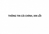 Thông tin cải chính, xin lỗi