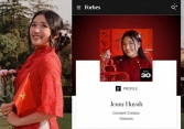 Nhà sáng tạo nội dung Jenny Huỳnh lọt danh sách Forbes 30 Under 30 châu Á 2025