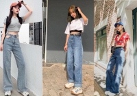 Ngắm chân dài miên man của cô nàng 'nấm lùn' qua cách mix quần ống rộng 