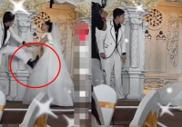 Đang làm lễ cưới thì nghe 'tin dữ', chú rể đạp thẳng cô dâu ngã xuống đất