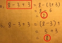 Thêm 1 bài Toán khiến dân tình tranh cãi từ sáng tới khuya, đích thân giáo viên phải lên tiếng: 8 - 3 + 3 sẽ bằng 2 hay 8?