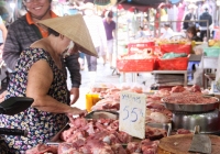 Giá thịt heo bán lẻ tại chợ tăng nhẹ